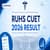 RUHS CUET Result 2026 - Scorecard Download Link at ruhscuet2026.com